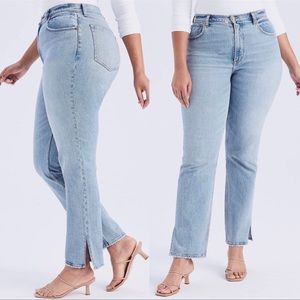 Abercrombie 18S Curve Love Ultra High Rise 90s Straight Jeans Light